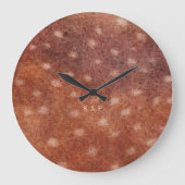 Angepasster Bambi-Druck mit Monogramm  Große Wanduhr (Vorderseite)