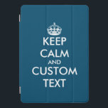 Angepasster behalt Ruhe 8. Gen iPad 10.2 Retina  iPad Pro Cover<br><div class="desc">Custom behalt ruhig 8. Gen iPad 10.2 Retina iPad Pro Smart Cover. Personalisierte Weihnachts- oder Geburtstagsgeschenkidee für Freunde, Familie, Kinder, Chef, Mitarbeiter, Mitarbeiter, Mitarbeiter etc. Blau und Weiß. Coole Schutz-Hüllen mit modernem Typografie-Design und Krone. Erstellen Sie Ihre eigene lustige Behalt Ruhe und führen Sie Parodie weiter. Trendy Apple Accessoires für...</div>