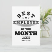 Angepasster bester Mitarbeiter des monatlichen Job Einladung (Stehend Vorderseite)