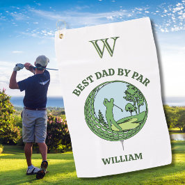 Angepasster bester Vater nach Par Personalisiert M Golfhandtuch