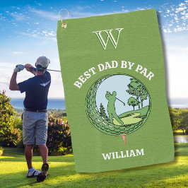 Angepasster bester Vater nach Par Personalisiert M Golfhandtuch