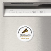 Angepasster Cheerleader Schwarz Gold High School Magnet (In Situ (Geschirrspüler))