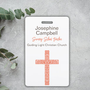 Angepasster Christlicher Kirchendiener Name des Fr Ausweis