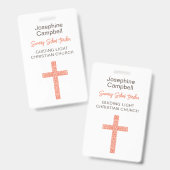 Angepasster Christlicher Kirchendiener Name des Fr Ausweis (Vorder- & Rückseite)