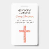 Angepasster Christlicher Kirchendiener Name des Fr Ausweis (Rückseite)