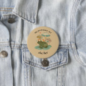 Angepasster Cottagecore-Frosch-Pronomen Button (Beispiel)
