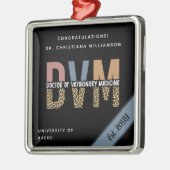 Angepasster DVM Arzt für Tiermedizin Chic Ornament Aus Metall (Links)