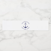 Angepasster Empfang an Bord nautischer Ankernacht Wasserflaschenetikett (Einzelnes Label)