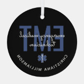 Angepasster EMT Mediziner Ornament Aus Glas (Rückseite)