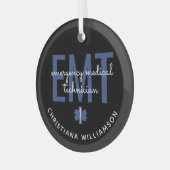 Angepasster EMT Mediziner Ornament Aus Glas (Vorderseite links)