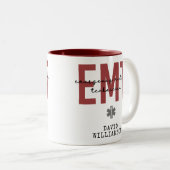 Angepasster EMT Mediziner Zweifarbige Tasse (VorderseiteRechts)