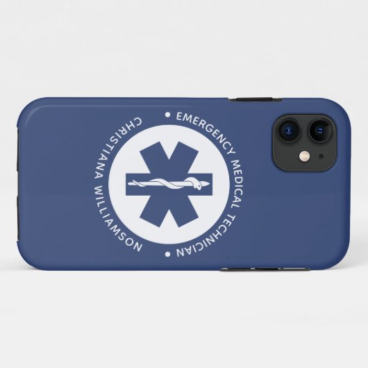 Angepasster EMT-Symbol Notmediziner Case-Mate iPhone Hülle (Rückseite (Horizontal))