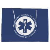 Angepasster EMT-Symbol Notmediziner Große Geschenktüte (Rückseite)