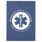 Angepasster EMT-Symbol Notmediziner Klemmbrett (Rückseite)