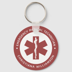 Angepasster EMT-Symbol Notmediziner Schlüsselanhänger