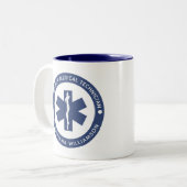 Angepasster EMT-Symbol Notmediziner Zweifarbige Tasse (Vorderseite Links)