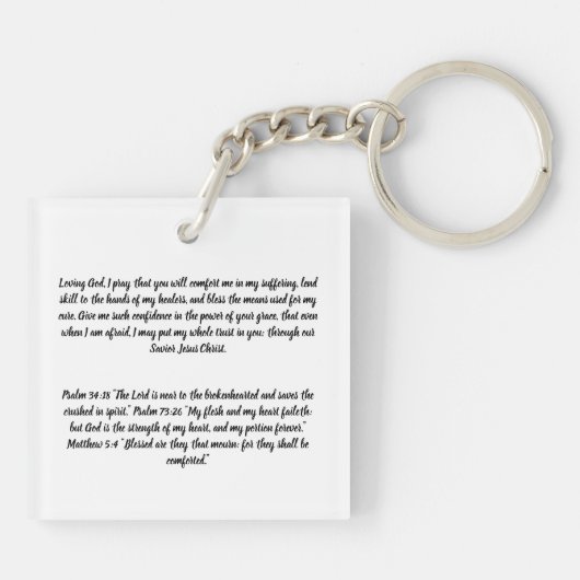 Angepasster Engel im Speicher Schlüsselanhänger (Rückseite)