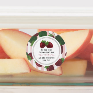 Angepasster Erdbeerklassiker Rundaufkleber Etiketten