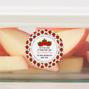 Angepasster Erdbeerklassiker Rundaufkleber Etiketten