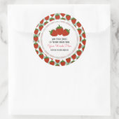 Angepasster Erdbeerklassiker Rundaufkleber Runder Aufkleber (Tasche)