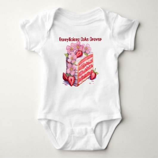 Angepasster Erdbeerpun Berry oben Baby Strampler (Vorderseite)