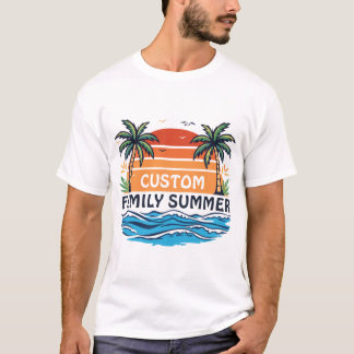 Angepasster Familien-Sommerurlaub am Strand T-Shirt