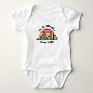 Angepasster Familienausflug zum Sonnenuntergang in Baby Strampler