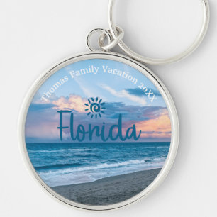 Angepasster Familienurlaub am Strand von Florida Schlüsselanhänger