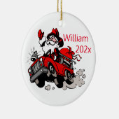 Angepasster Feuerwehrmann Keramik Ornament (Rechts)