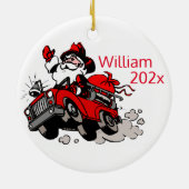 Angepasster Feuerwehrmann Keramik Ornament (Hinten)