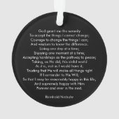 Angepasster Gebetssong Zitat Text schwarz zweiseit Ornament (Rückseite)