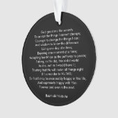 Angepasster Gebetssong Zitat Text schwarz zweiseit Ornament (Vorderseite)