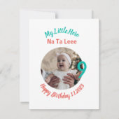 Angepasster Geburtsname mit Foto (Rückseite)