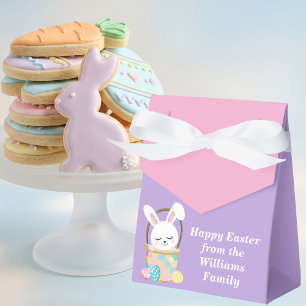Angepasster glücklicher Osterhase Rosa Lila Party Geschenkschachtel