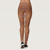 Angepasster Golden Red Ornate: Opulente Activewear Leggings (Rückseite)
