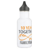 Angepasster Herr und Frau 10. Jahrestag Edelstahlflasche (Links)