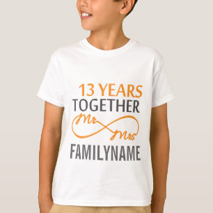 Angepasster Herr und Frau 13. Jahrestag T-Shirt
