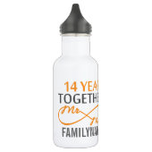 Angepasster Herr und Frau 14. Jahrestag Edelstahlflasche (Links)