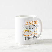 Angepasster Herr und Frau 2. Jahrestag Kaffeetasse (VorderseiteRechts)
