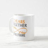 Angepasster Herr und Frau 2. Jahrestag Kaffeetasse (Vorderseite Links)