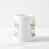 Angepasster Herr und Frau 2. Jahrestag Kaffeetasse (Mittel)