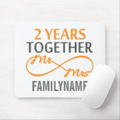 Angepasster Herr und Frau 2. Jahrestag Mousepad (Mit Mouse)