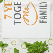 Angepasster Herr und Frau 7. Jahrestag Handtuch (Gefaltet)