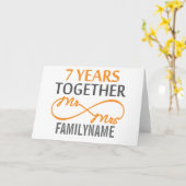 Angepasster Herr und Frau 7. Jahrestag Karte (Gelbe Blume)