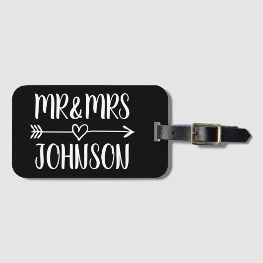 Angepasster Herr und Frau Gepäckanhänger für Neuve (Vorderseite (Horizontal))