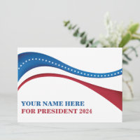 Angepasster Kandidat für die Wahlkarte des Präside