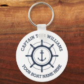 Angepasster Kapitän und Name des Schiffes Schlüsselanhänger (Vorderseite)