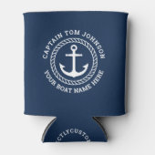 Angepasster Kapitän und Name des Schiffes und Seil Dosenkühler (Vorderseite)