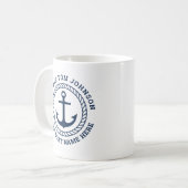 Angepasster Kapitän und Name des Schiffes und Seil Kaffeetasse (Vorderseite Links)