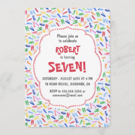 Angepasster Kindergeburtstag für Wasserfarben Einladung